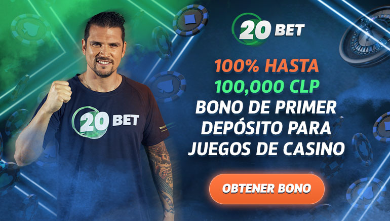 Consigue hasta 100,000 CLP registrándote en 20bet Casino