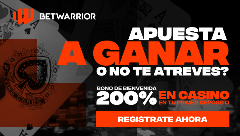 BetWarrior Casino te brinda una oportunidad única de recibir el 200% de tu primer depósito para jugar
