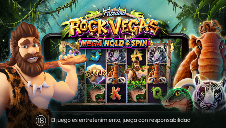 Pragmatic Play nos lleva de vuelta a la Prehistoria con Rock Vegas™, ¿nos acompañas?